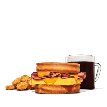 Cheesy Ham & Egg Breakfast Melt Meal